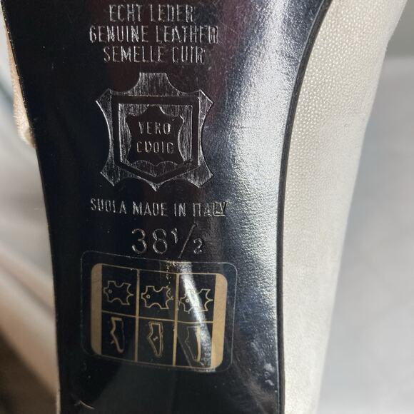 Sandro Vicari For Yorke‎ Size 38.5/8 Ivory Pumps Career Euro Old Money Classic - Picture 5 of 7